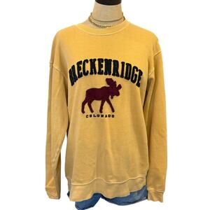BLUE 84 Breckenridge Colorado Yellow Sweatshirt Top Unisex size S